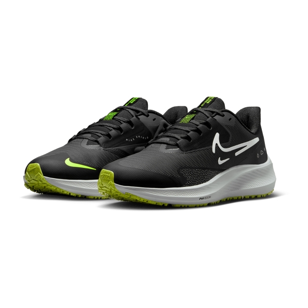 Nike Air Zoom Pegasus 39 Shield - Black/White/Dark Smoke Grey/Volt