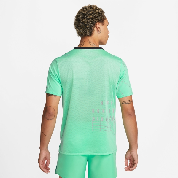 Nike Run Division Rise 365 T-Shirt - Green Glow/Reflective Silver