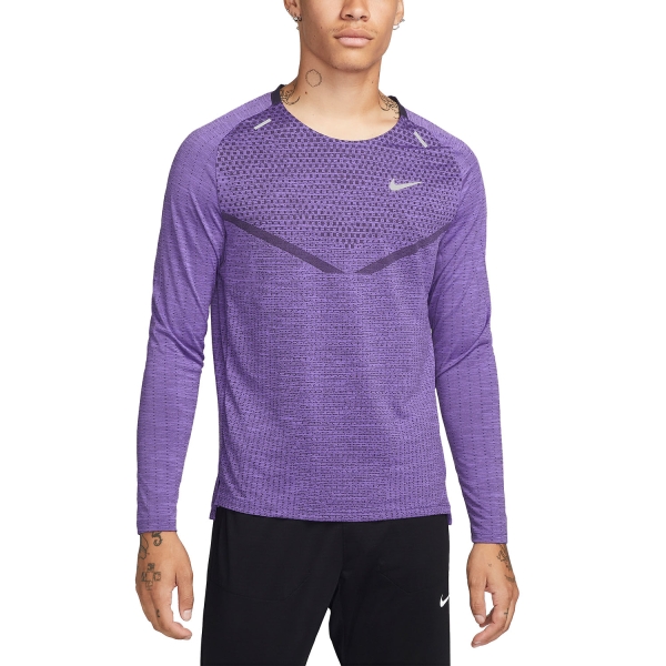 Men's Running Shirt Nike TechKnit Ultra Logo Shirt  Cave Purple/Action Grape/Reflective Silver DV4194540