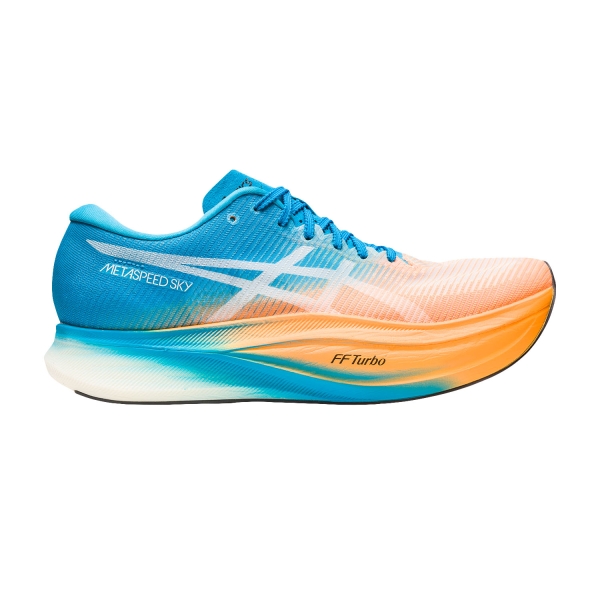 Men's Performance Running Shoes Asics Metaspeed Sky+  Orange Pop/Island Blue 1013A115800