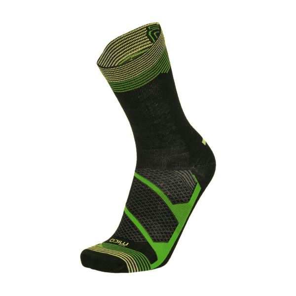 Running Socks Mico Warm Control Protech Light Weight Socks  Nero/Giallo Fluo CA 1299 160