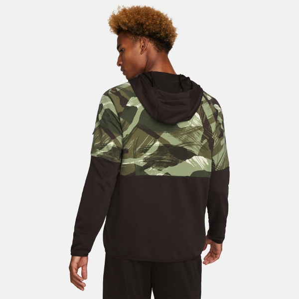 Nike Dri-FIT Camo Sudadera - Velvet Brown/Black/Coconut Milk