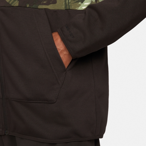 Nike Dri-FIT Camo Sudadera - Velvet Brown/Black/Coconut Milk