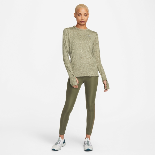 Nike Element Crew Shirt - Medium Olive/Olive Aura/Reflective Silver