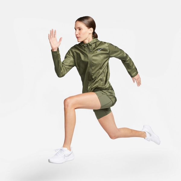 Nike Essential Jacket - Medium Olive/Reflective Silver