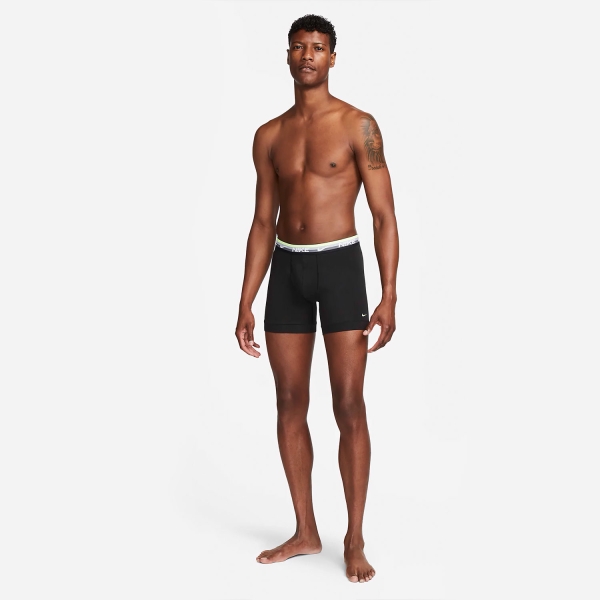 Nike Everyday Stretch x 3 Boxers - Black/Stripe Wb