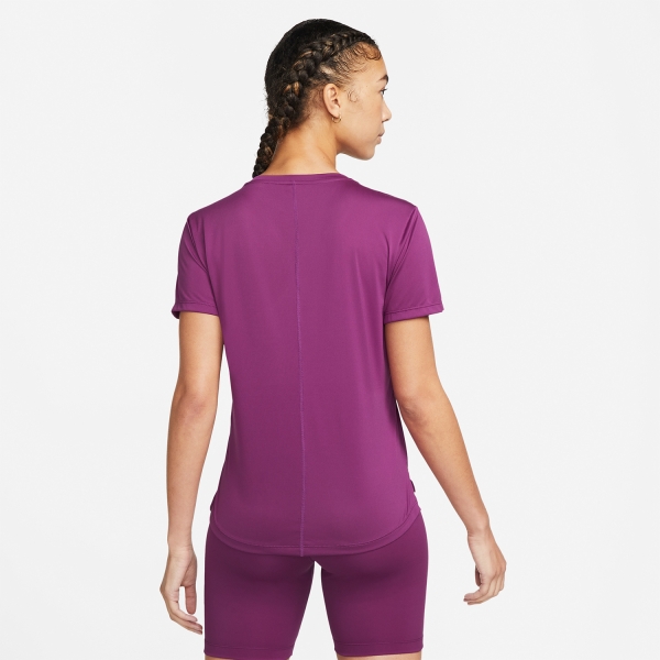 Nike One Dri-FIT Logo T-Shirt - Viotech/White