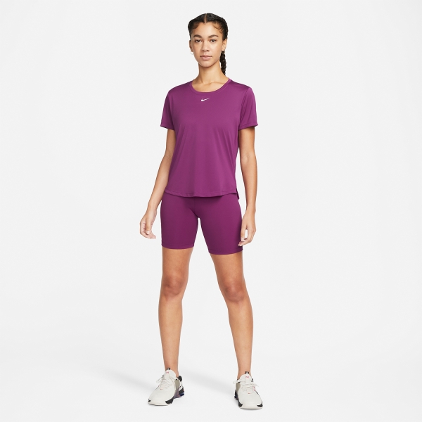 Nike One Dri-FIT Logo T-Shirt - Viotech/White