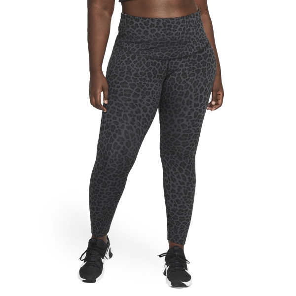 Pants y Tights Fitness y Training Mujer Nike One Leopard Tights  Dark Smoke Grey/White DM7274070