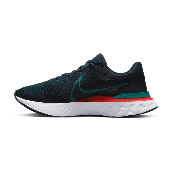 Nike React Infinity Run Flyknit 3 - Obsidian/Bright Spruce/White/lt Crimson