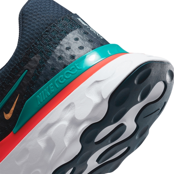 Nike React Infinity Run Flyknit 3 - Obsidian/Bright Spruce/White/lt Crimson