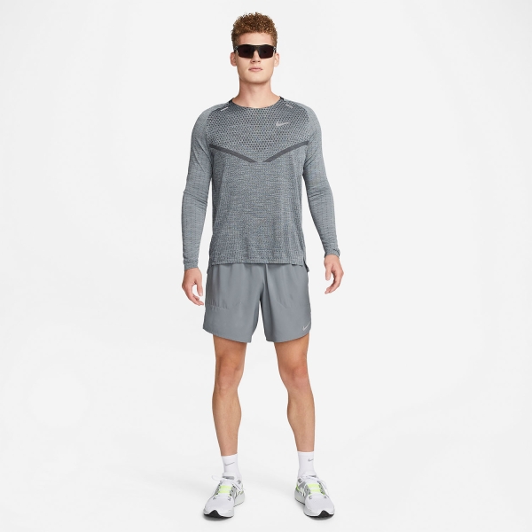 Nike TechKnit Ultra Logo Camisa - Black/Smoke Grey/Reflective Silver