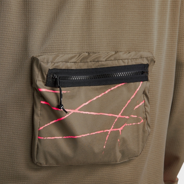 Nike Windrunner Logo Jacket - Olive Grey/Hyper Pink/Summit White