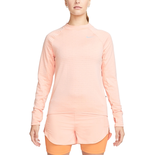 Women's Running Shirt Nike ThermaFIT Element Logo Shirt  Arctic Orange/Reflective Silver DD6779800