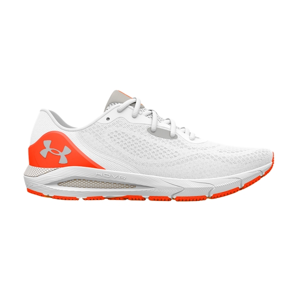 Women's Neutral Running Shoes Under Armour Under Armour HOVR Sonic 5  White/Bolt Red/Metallic Pewter  White/Bolt Red/Metallic Pewter 