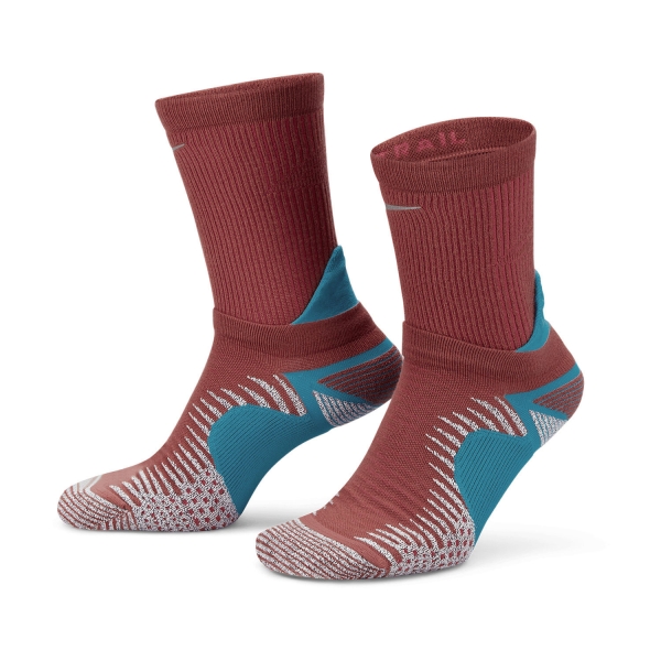 Running Socks Nike Trail Crew Socks  Canyon Rust/Watermelon/Reflective Silver CU7203691
