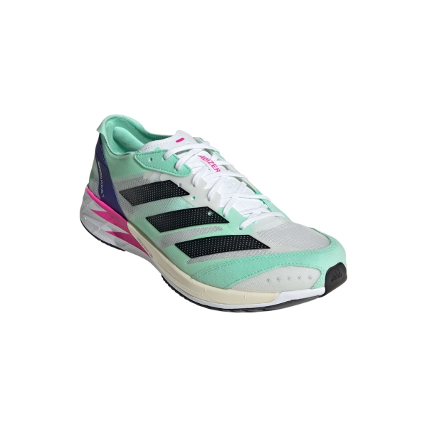 adidas adizero Adios 7 - Cloud White/Core Black/Pulse Mint