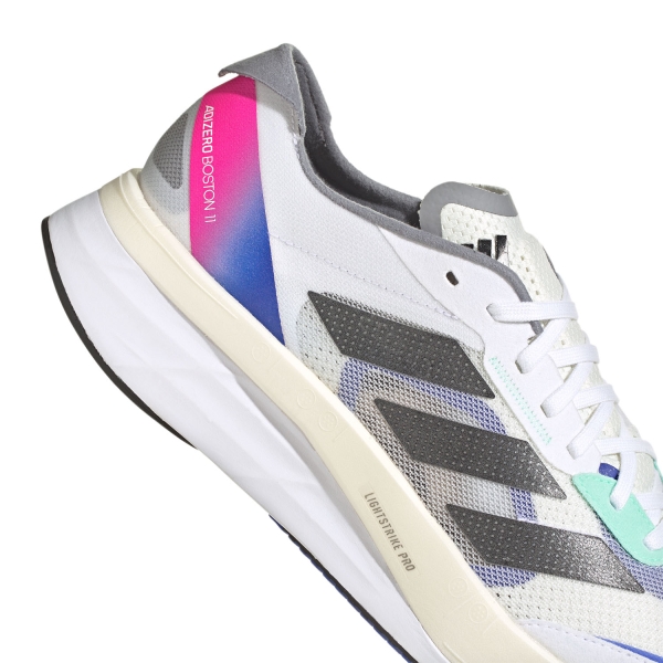 adidas adizero Boston 11 - Cloud White/Core Black/Lucid Blue