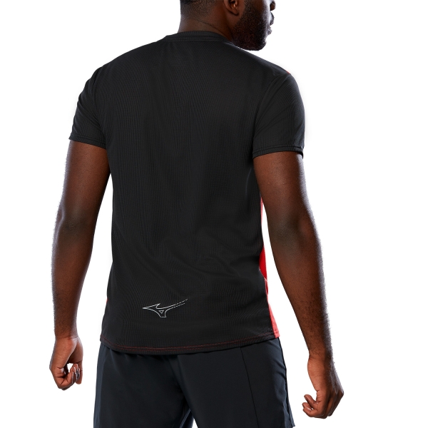 Mizuno Dryaeroflow T-Shirt - Fiery Red/Black