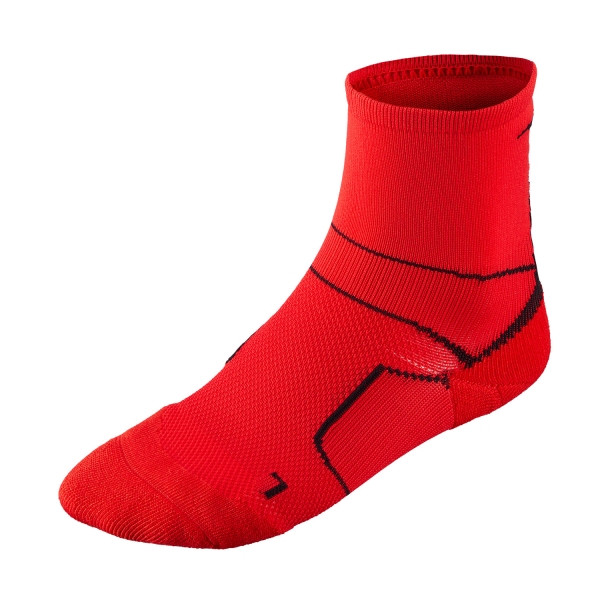 Running Socks Mizuno Mizuno DryLite Endura Socks  Fiery Red  Fiery Red 