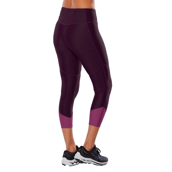 Mizuno Impulse Core 3/4 Tights - Grape Wine