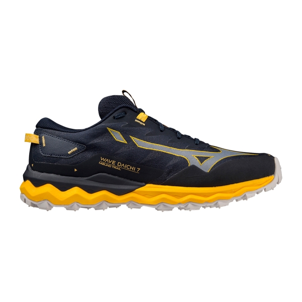 Men's Trail Running Shoes Mizuno Wave Daichi 7  Night Sky/Tradewinds/Gold Fusion J1GJ227151
