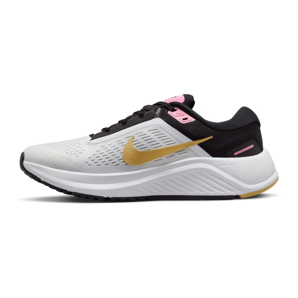 Nike Air Zoom Structure 24 - White/Wheat Gold/Black/Pink Spell