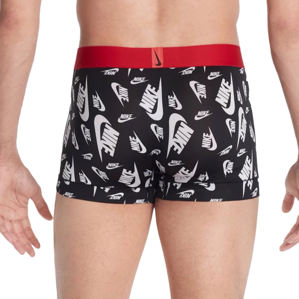 Nike Dri-FIT Essential Micro LTE Boxers - Black Shoebox Print/Uni Red