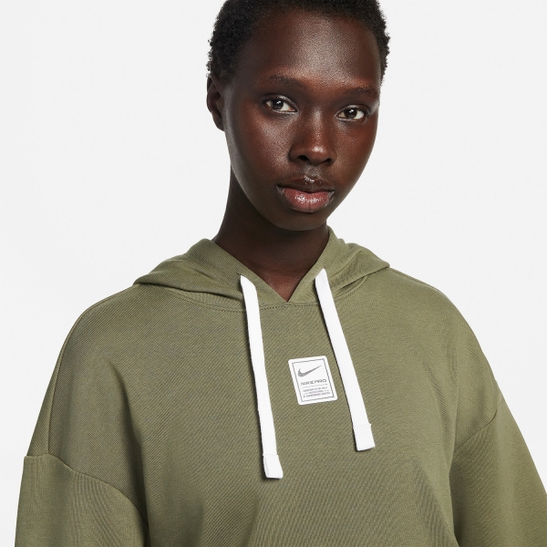 Nike Pro Dri-FIT Get Fit Sudadera - Medium Olive/White/Sequoia