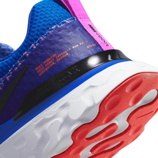 Nike React Infinity Run Flyknit 3 - Racer Blue/Black/Fuchsia Dream