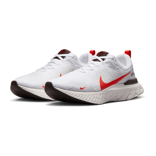 Nike React Infinity Run Flyknit 3 - White/lt Crimson/Platinum Tint