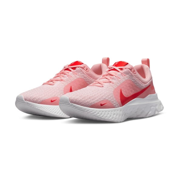 Nike React Infinity Run Flyknit 3 - Med Soft Pink/lt Crimson/White