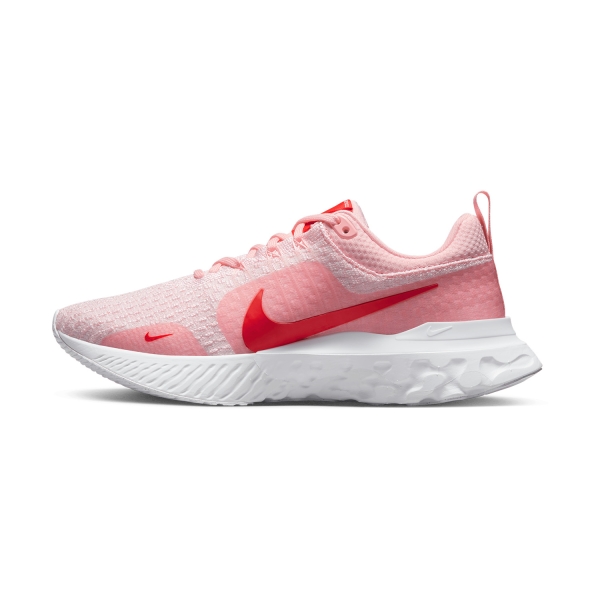 Nike React Infinity Run Flyknit 3 - Med Soft Pink/lt Crimson/White