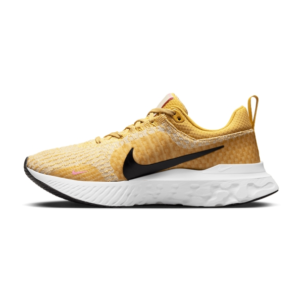 Nike React Infinity Run Flyknit 3 - Wheat Gold/Black/Pink Spell/Light Cream