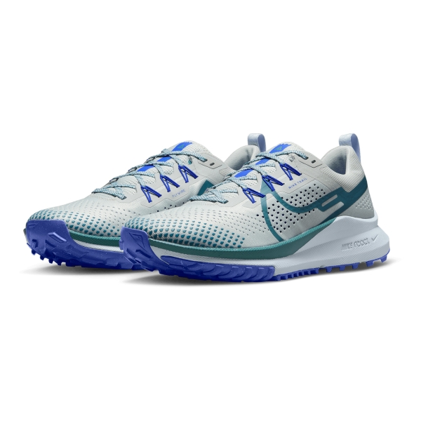 Nike React Pegasus Trail 4 - Light Silver/Mineral Teal/Racer Blue