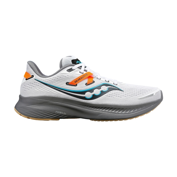 Men's Structured Running Shoes Saucony Guide 16  White/Gravel 2081085