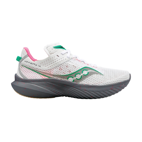 Women's Performance Running Shoes Saucony Saucony Kinvara 14  White/Gravel  White/Gravel 