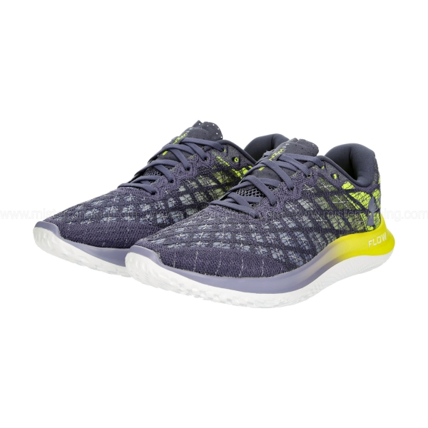 Under Armour Flow Velociti Wind 2 - Tempered Steel/Yellow Ray/Aurora Purple