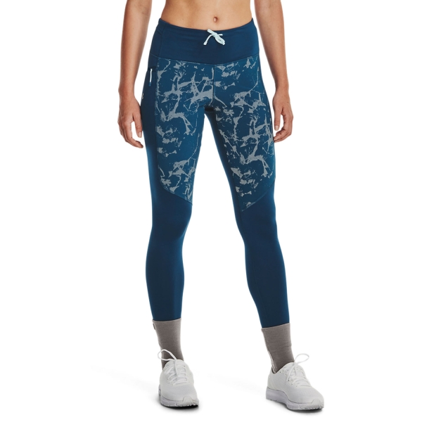 Pantalon y Tights Running Mujer Under Armour Outrun The Cold Tights  Petrol Blue/Afterglow/Reflective 13733260437