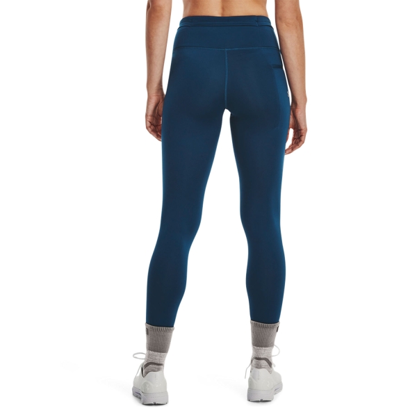 Under Armour Outrun The Cold Tights - Petrol Blue/Afterglow/Reflective