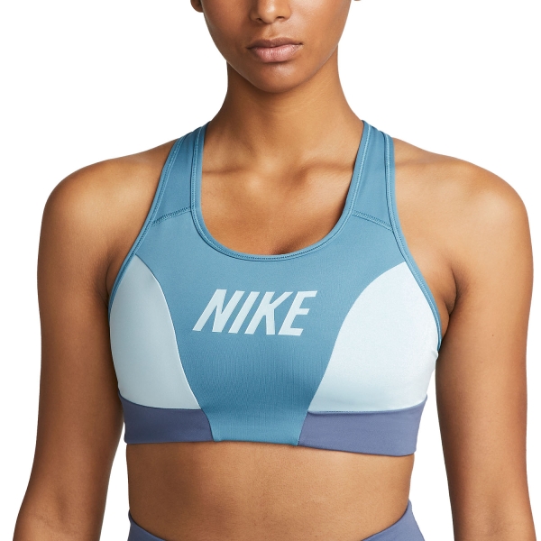 Women's Sports Bra Nike DriFIT Logo Sports Bra  Noise Aqua/Ocean Bliss DQ5134440