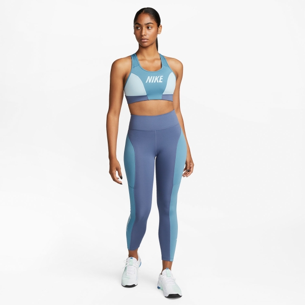 Nike Dri-FIT Logo Sports Bra - Noise Aqua/Ocean Bliss