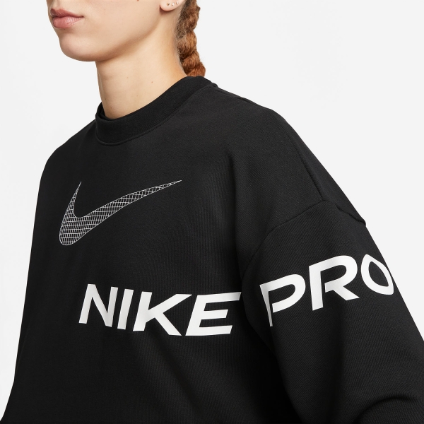 Nike Dri-FIT Get Fit Logo Sweathshirt - Black/Iron Grey/White
