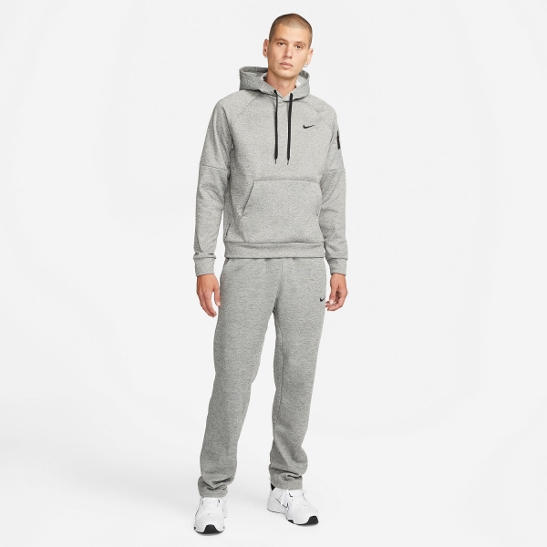 Nike Therma-FIT Swoosh Felpa - Dark Grey Heather/Particle Grey/Black