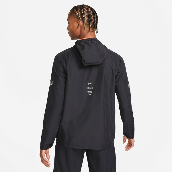 Nike Dri-FIT Miler Swoosh Chaqueta - Black/Bright Crimson/Reflective Silver