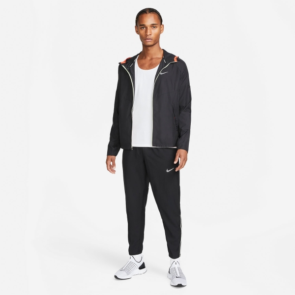 Nike Dri-FIT Miler Swoosh Chaqueta - Black/Bright Crimson/Reflective Silver