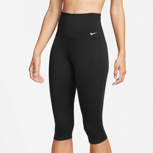 Nike One Dri-FIT Logo Capri - Black/White