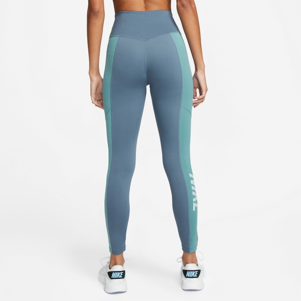 Nike One Dri-FIT Logo 7/8 Tights - Diffused Blue/Noise Aqua/Ocean Bliss