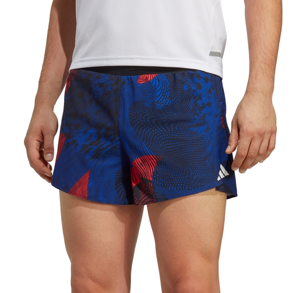 Men's Running Shorts adidas adizero Split 3in Shorts  Multi Color/Black/Brired IA0007