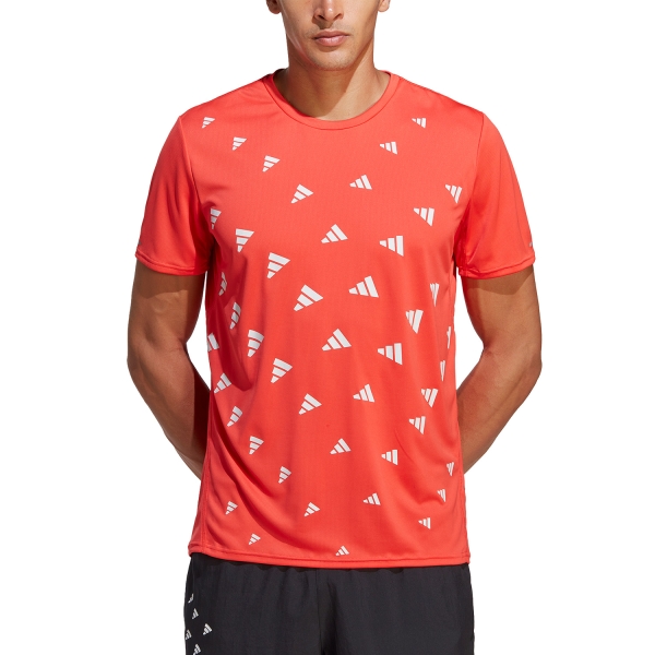 Camisetas Running Hombre adidas Brand Love AEROREADY Camiseta  Bright Red/Dash Grey HR3256